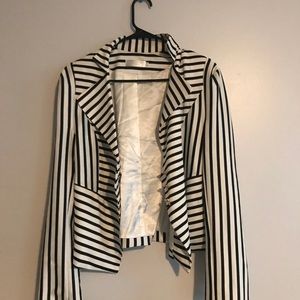 Black and white striped blazer! Size small!